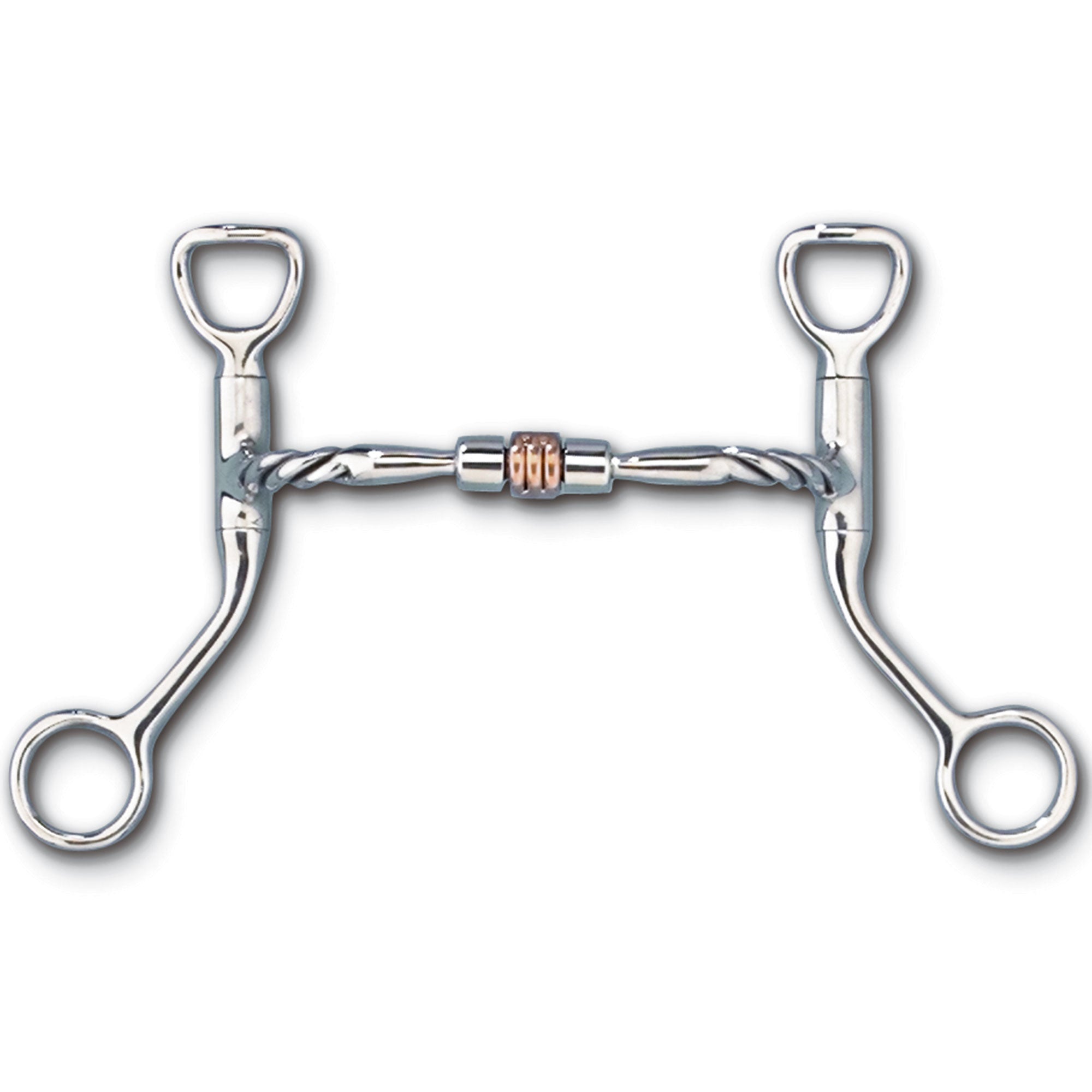 89 HBT Shank w/ Twisted Comfort Snaffle with Copper Roller MB 03T