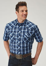 Roper SS 1975 Midnight Plaid Tall Snap Shirt