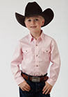 Roper Yth Pink LS Shirt