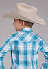 Roper Boys LS Blue Sky Plaid Shirt