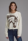 Ladies LS Novelty Fleece Pullover