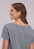 Ladies Jersey Knit V-Neck T-shirt 03-039-0513-4092