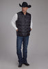 Mens Poly Filled Black Vest