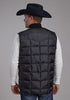 Mens Poly Filled Black Vest
