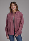 Ladies Oversized Western Shirt Jacket