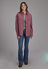 Ladies Oversized Western Shirt Jacket