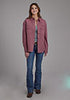 Ladies Oversized Western Shirt Jacket