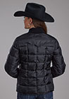 Ladies Poly Filled Black Jacket