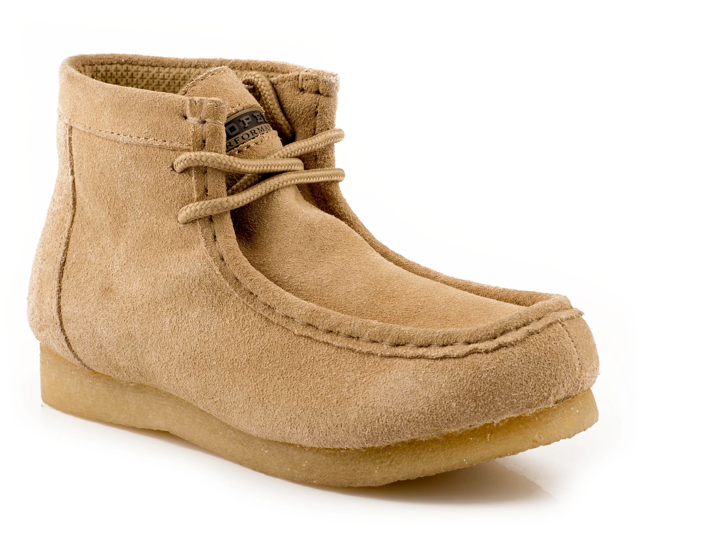 Tan suede chukka shoe