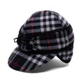 Crown Cap Wool Blend Plaid Railroad Hat