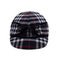 Crown Cap Wool Blend Plaid Railroad Hat