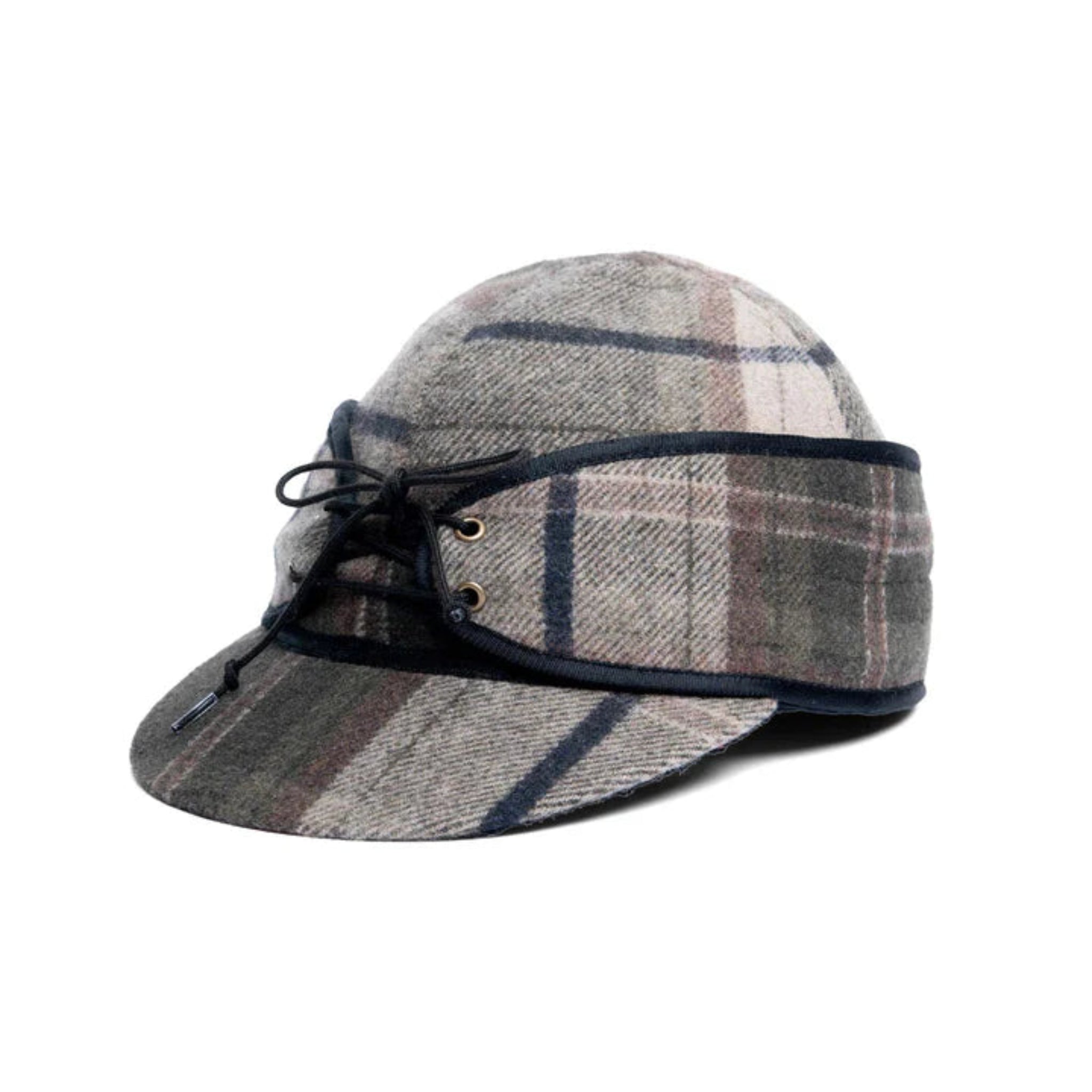 Plaid patterned winter cap 