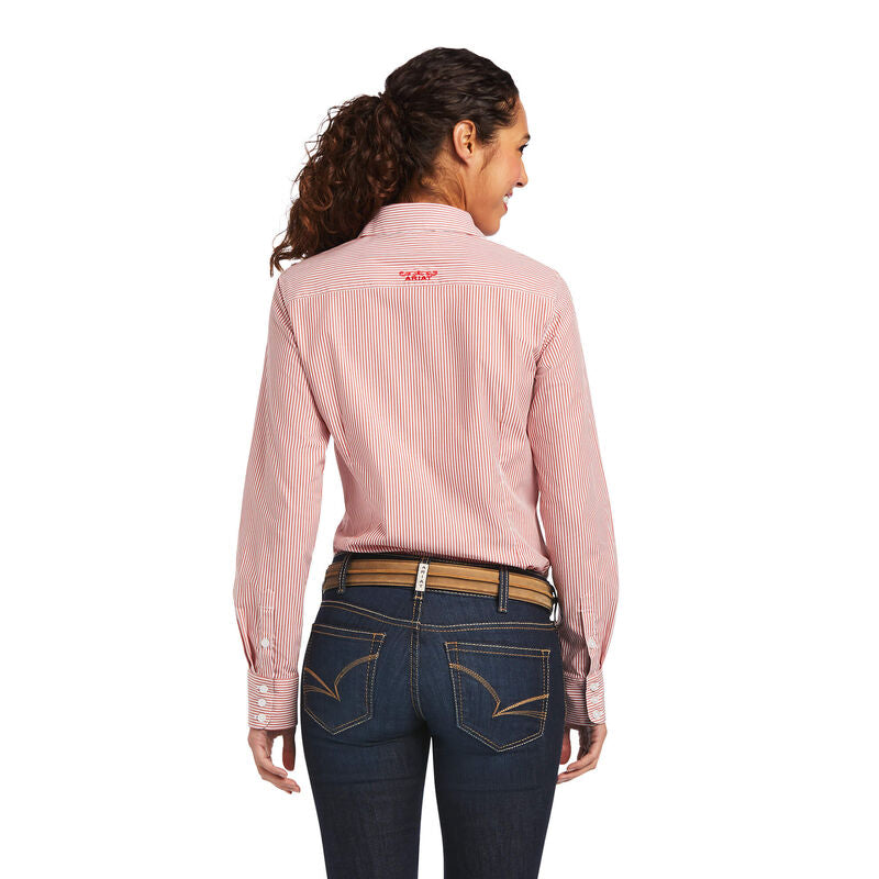 ARIAT 10040580 REAL KIRBY STRIPS POPPY RED/WHITE STRIPE