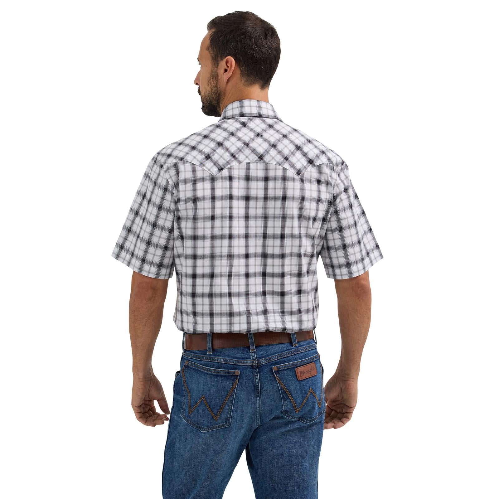 Mns Wrangler Retro Short SL Wht/Blk Shirt