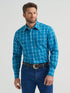 Mns Wrinkle Resist Long Sleeve Western Snap Plaid Shirt
