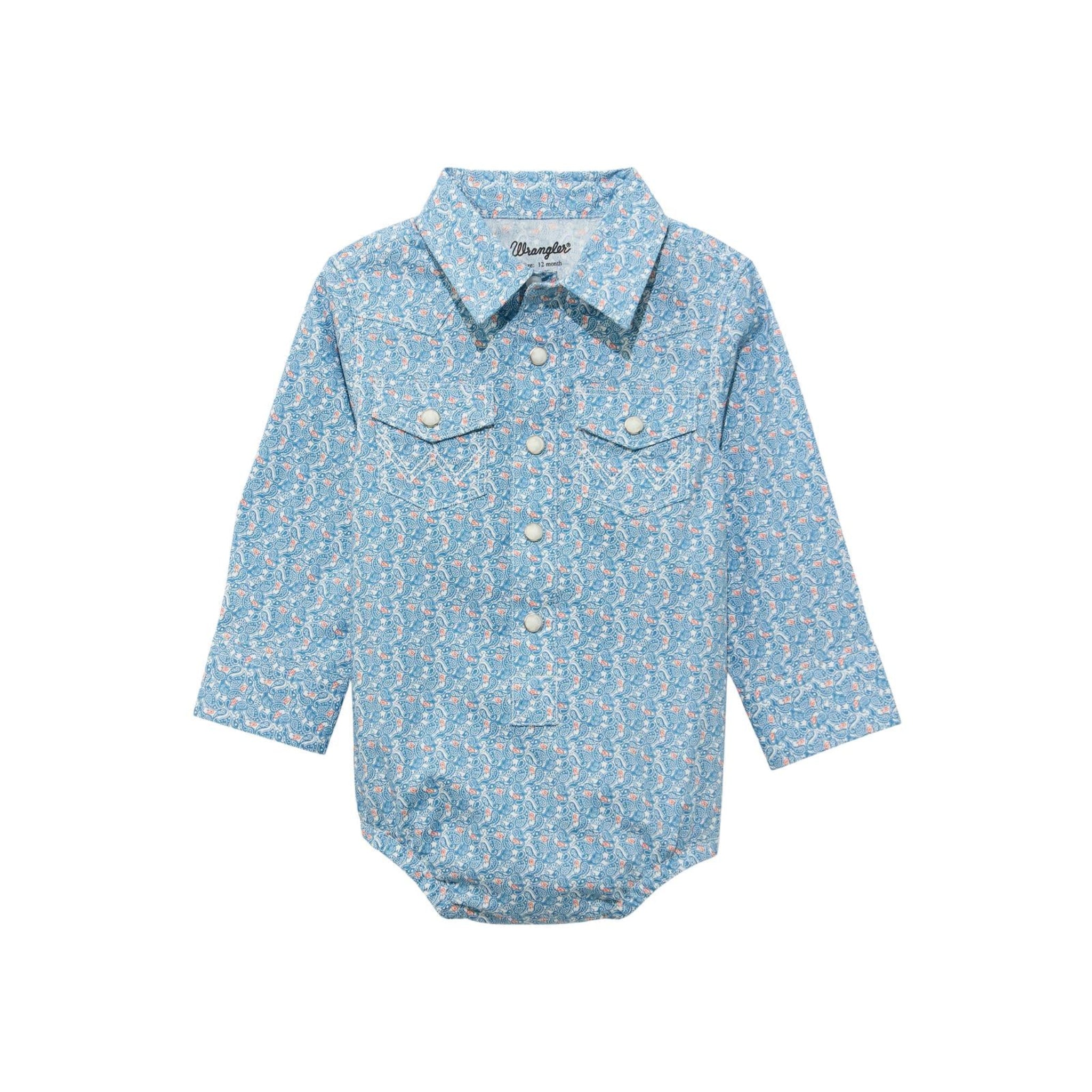 Wrangler Baby Boy LS Bodysuit Blue 112374303