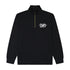 Men's Black quarter-zip sweatshirt with Wrangler logo
