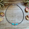 15" Sterling Silver Pearl & Blue Turquoise Choker Necklace