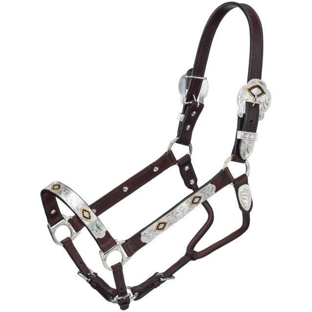 215 Gold & Black Silver Show Halter