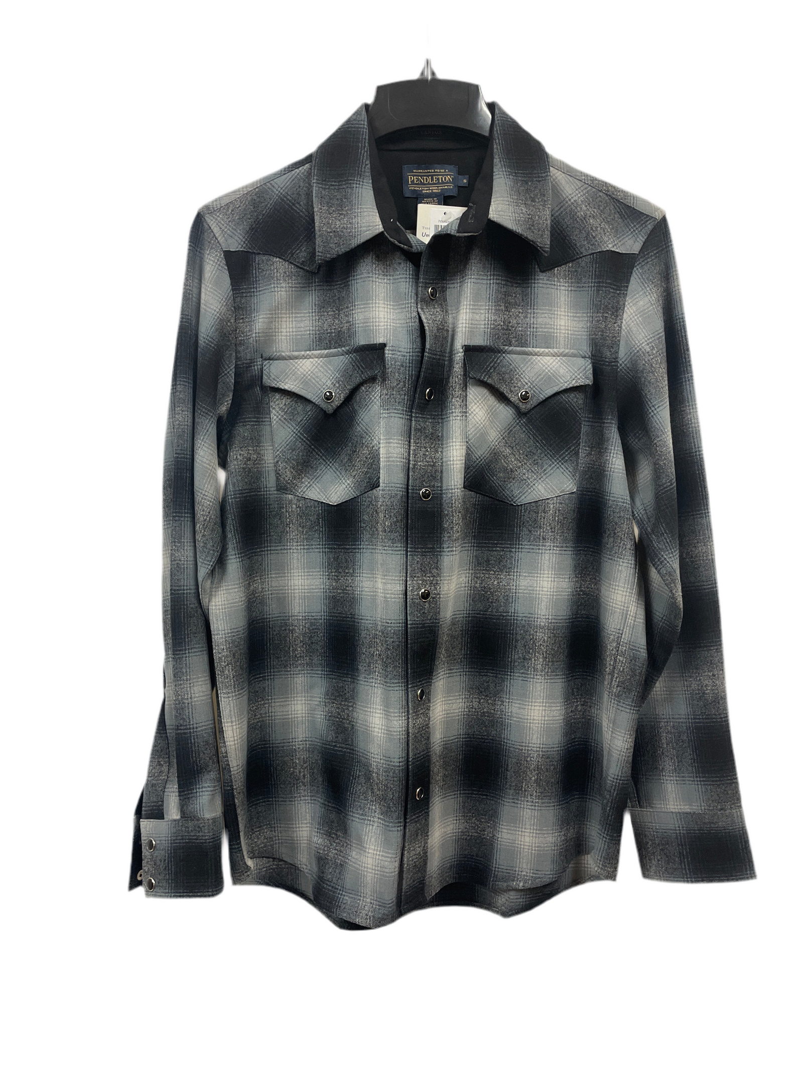 Mens Pendelton Grey Snap Shirt RA642-32408