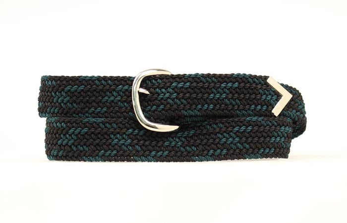 Nocona Woven Braid Belt BK/GR 46" 2000658