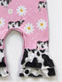 Pink Cow Daisy Baby Romper