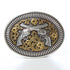 Nocona Mns Oval Floral Revolvers Buckle 37009