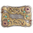 BR Ladies Rectangle Buckle Stone Accents Multicolor 37935