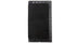 A black leather wallet with a rodeo style design and detailed stitching.