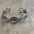 Silver bracelet with blue stones 