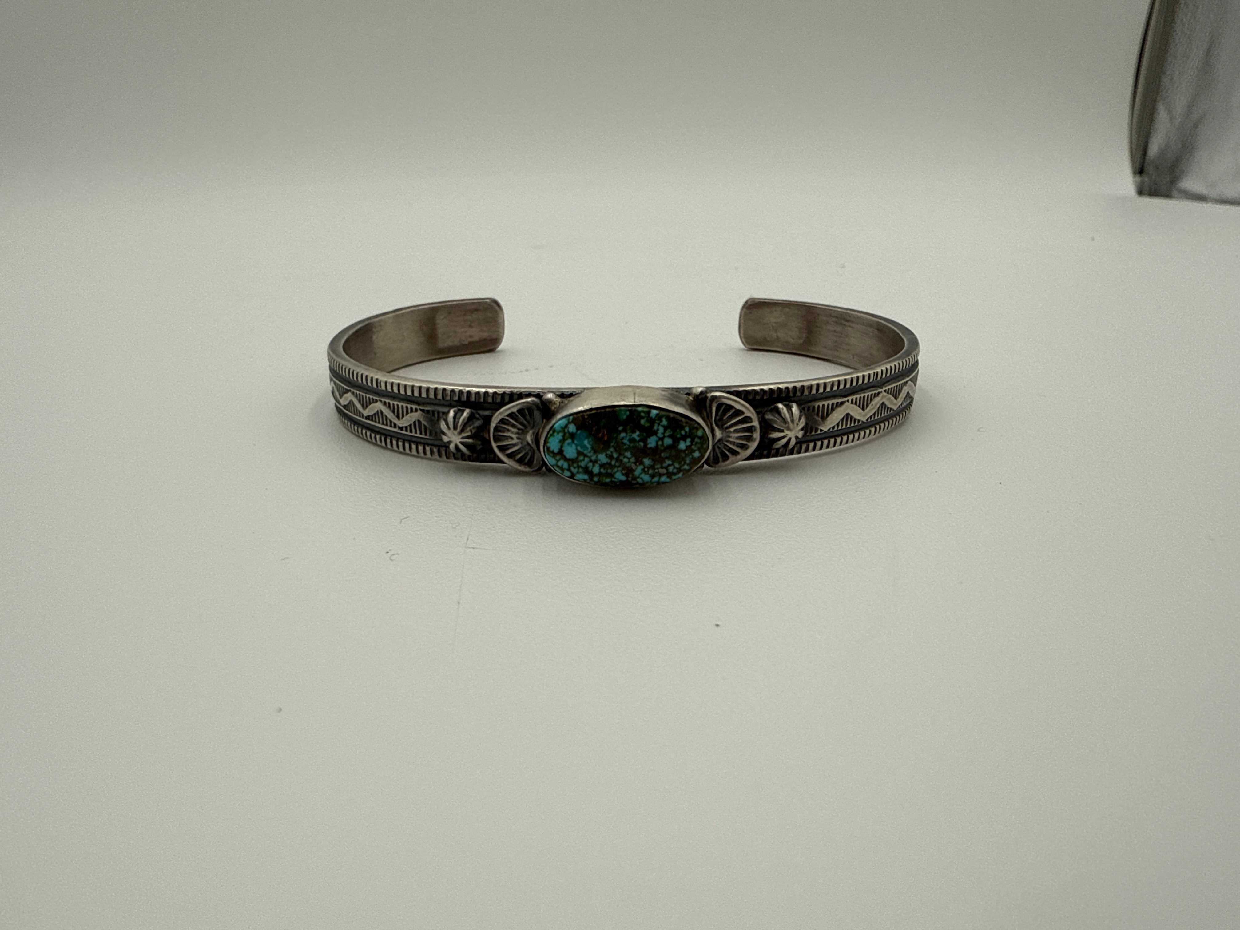 Vintage Sterling Silver Turquoise Bracelet #2