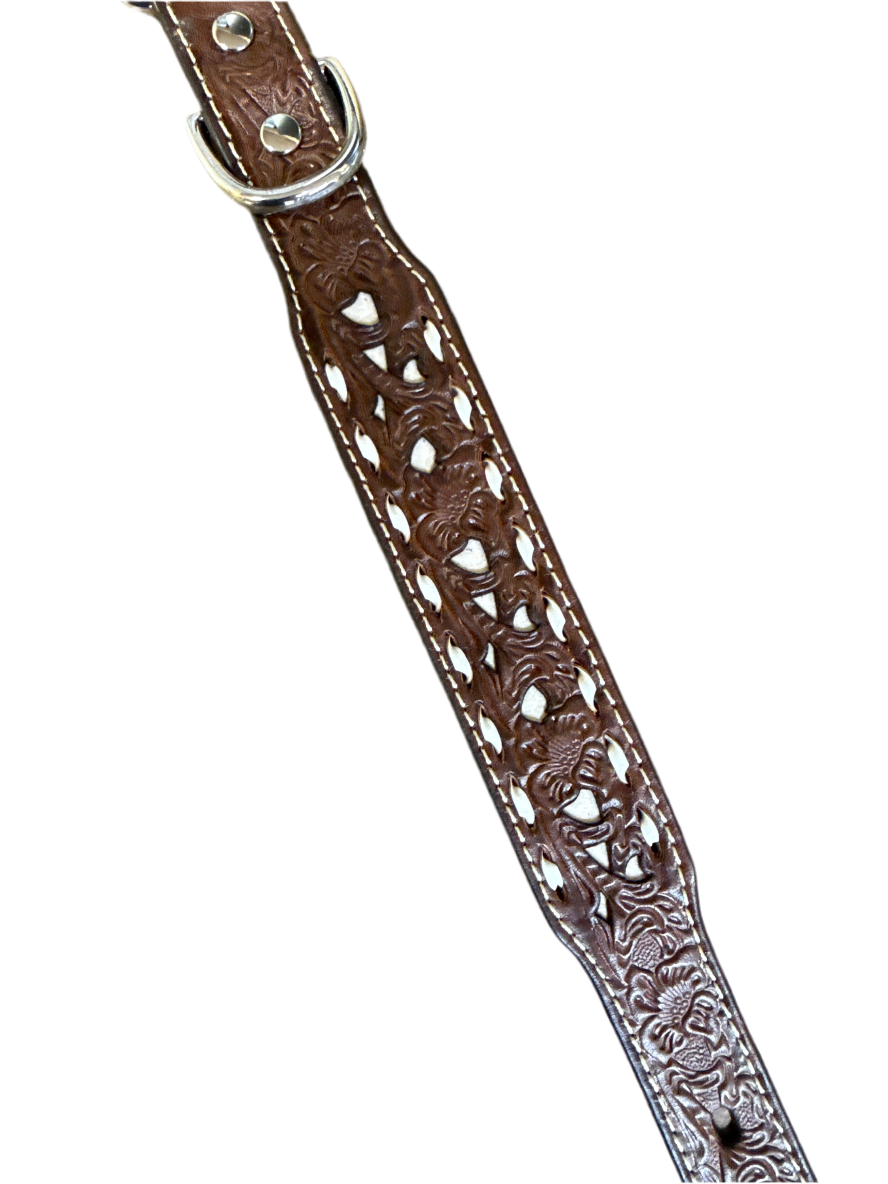 Dog Collar with Tooled Leather 9308302