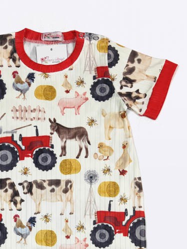 Vintage Tractor Boy Romper