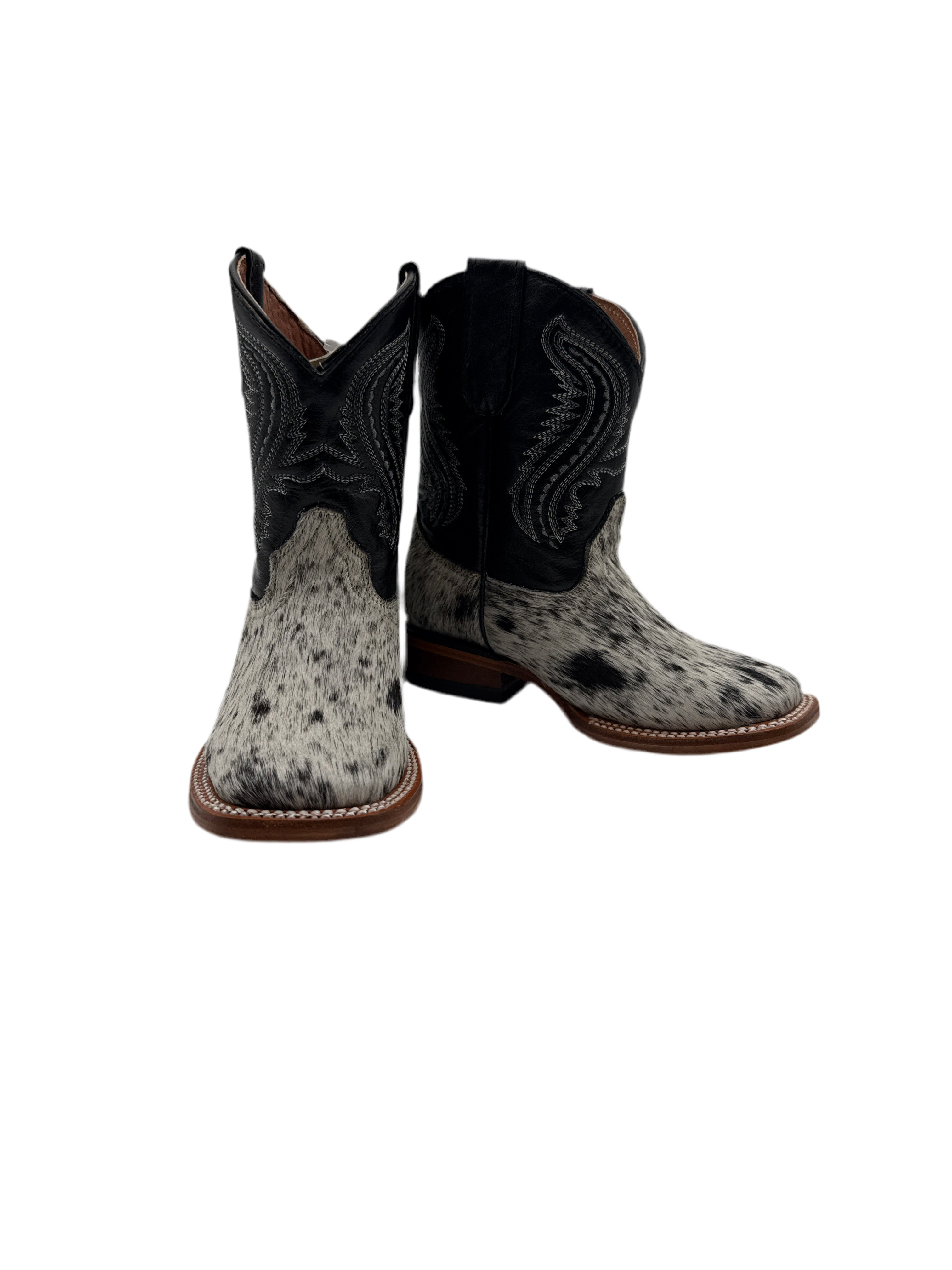 Tanner Mark Kids BLK/WHT Cowhide TMK205323