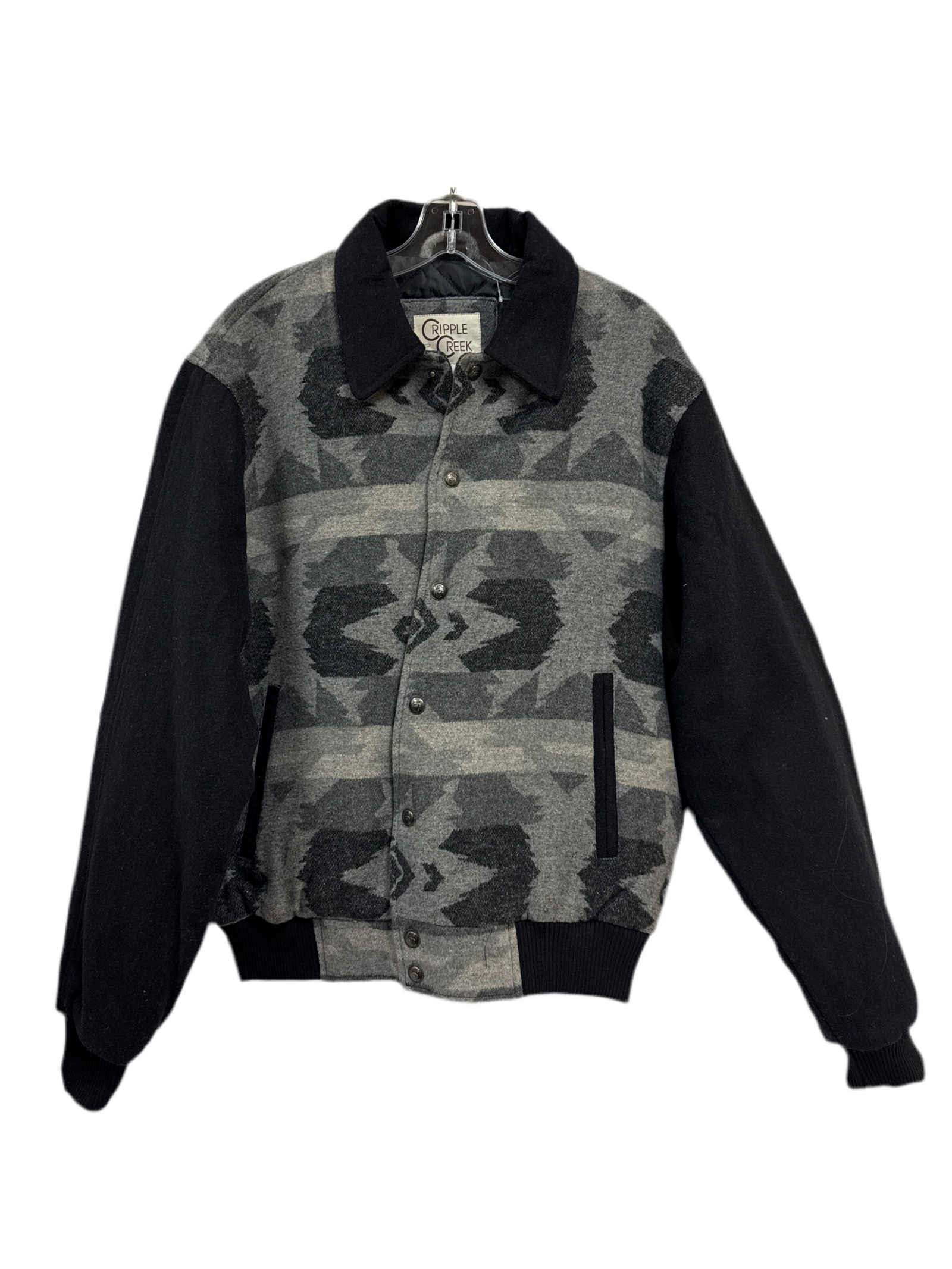 Cripple Creek Black Aztec CC Bomber Jacket