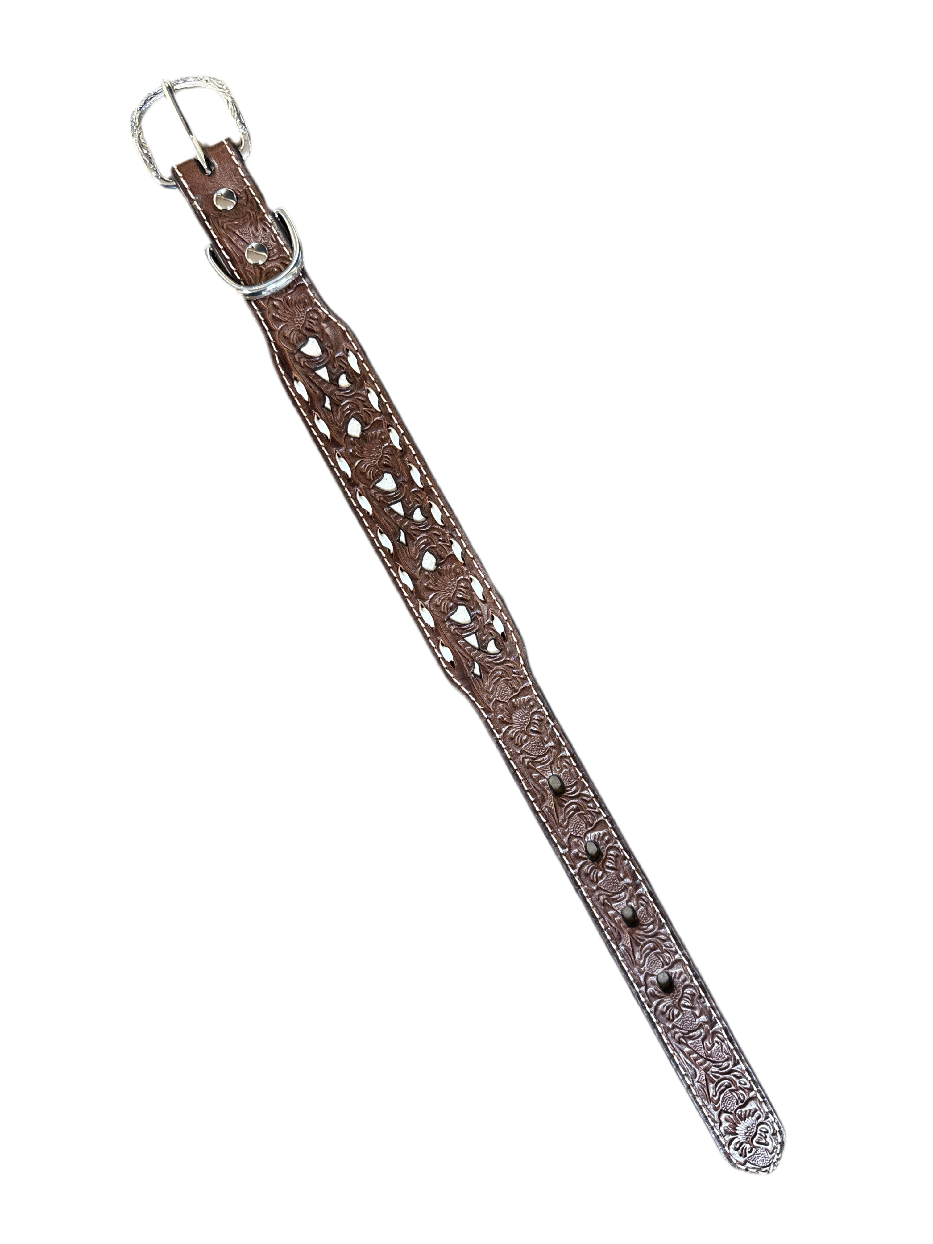 Dog Collar with Tooled Leather 9308302