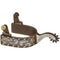 215 Ant. Brown Engraved Buckstitch Spurs