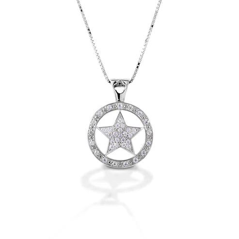 KH Large Star Pendant - Sterling Silver Necklace