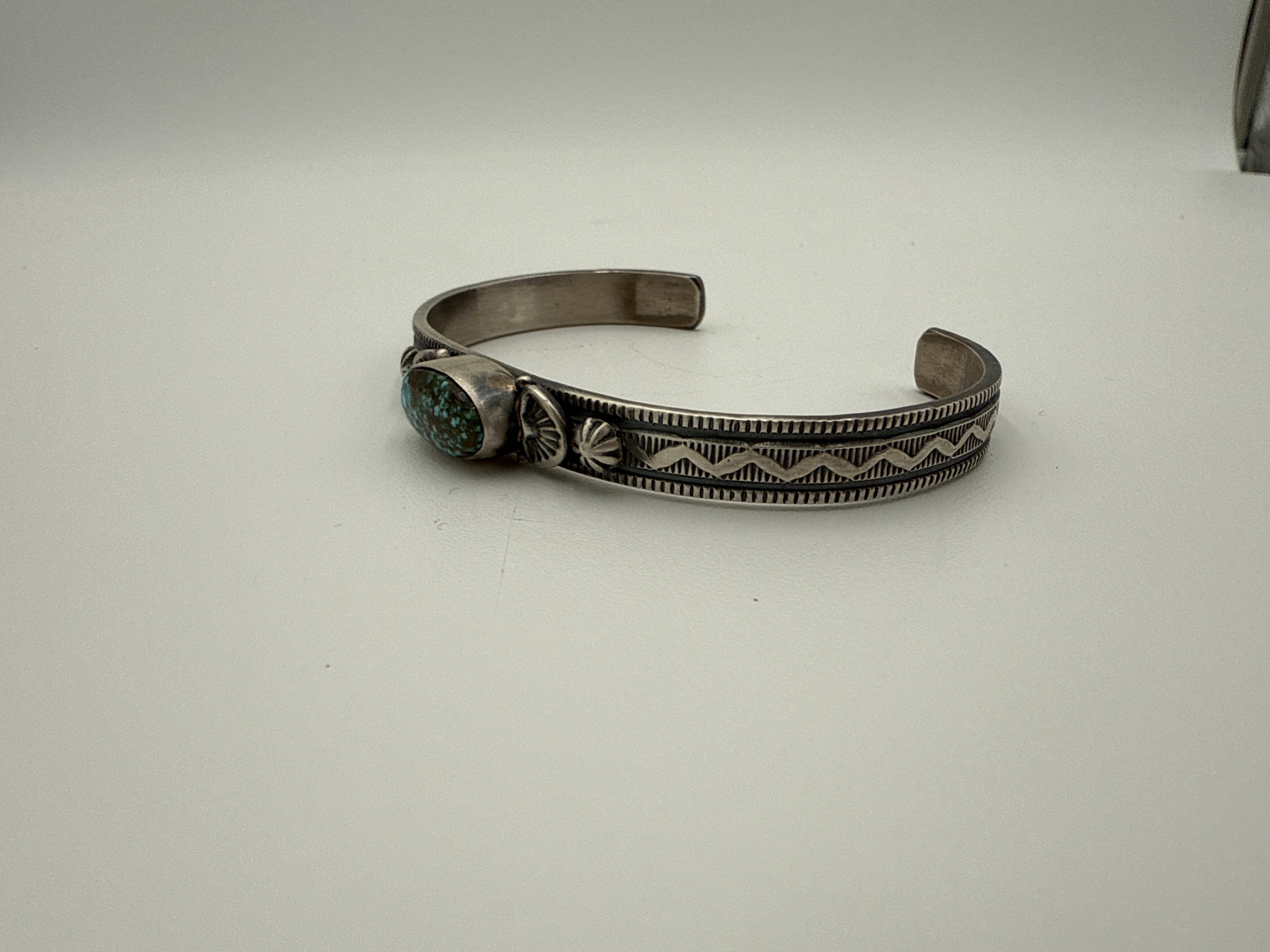 Vintage Sterling Silver Turquoise Bracelet #2