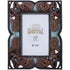 Tough 1 Floral Leather Picture Frame with Turquoise