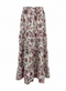 Louisa Floral Pintucked Maxi Skirt W/