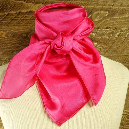 Pink American Beauty Habotai Silk Wild Rag