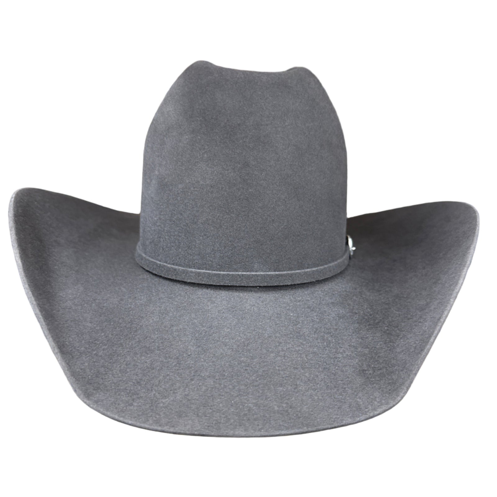 Grey felt cowboy hat