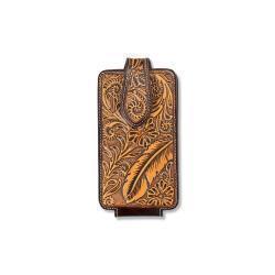 Ariat Cell Phone Case Floral Feather Embossed Brown A0603802
