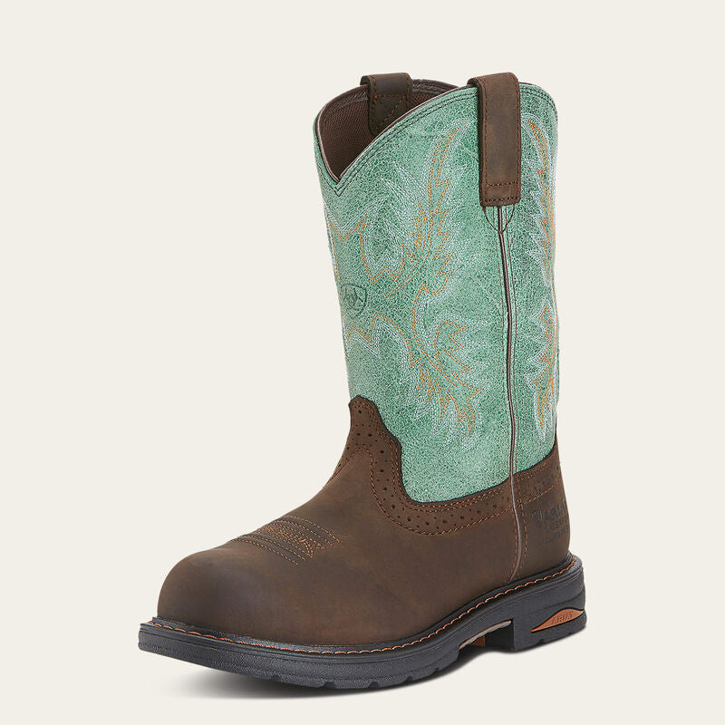 Ariat Wms Tracey H2O Oily Dsts Brn/Trq Boot 10015405