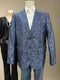 RR Mns Paisley Indigo Jacquard Blazer