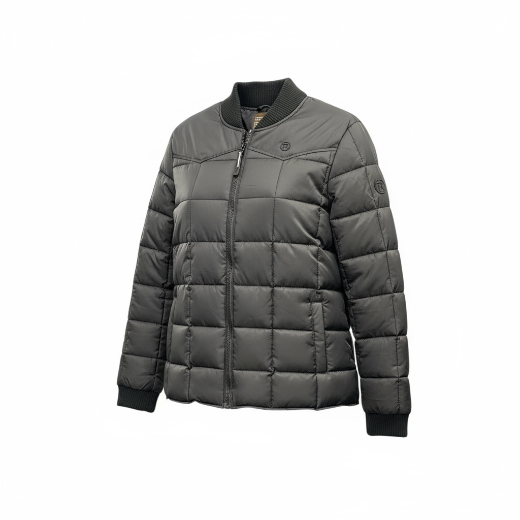 Ladies Poly Filled Black Jacket