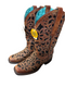 Ladies Black Inlay Corral Boots