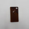Brown leather wallet with decorative elements on a white background