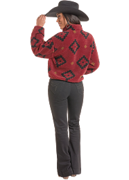 Wmns Diamond Aztec Sherpa Pullover